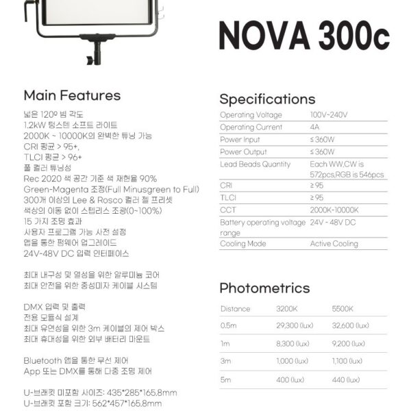 APUTURE NOVA 300C 하드케이스 포함