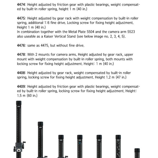 카이저 Columns for R1 System/R1 System용 봉/4409/4408/4478/4475/4476/4474/4407