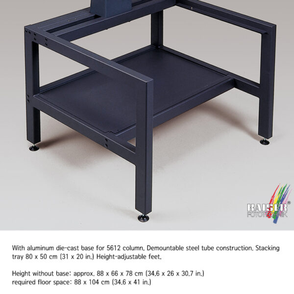 카이저 Table Frame for rePro, 5615 /rePro용 스탠드, 베이스 보드/강철튜브 설계, die-cast 알루미늄 다리의 탈착식 베이스