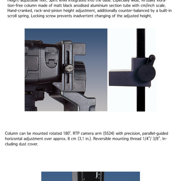 카이저 Stand for R1 System, 5513 /카메라 Arm, 봉, 베이스보드/높이 100cm, 베이스 크기 60cm x 50cm