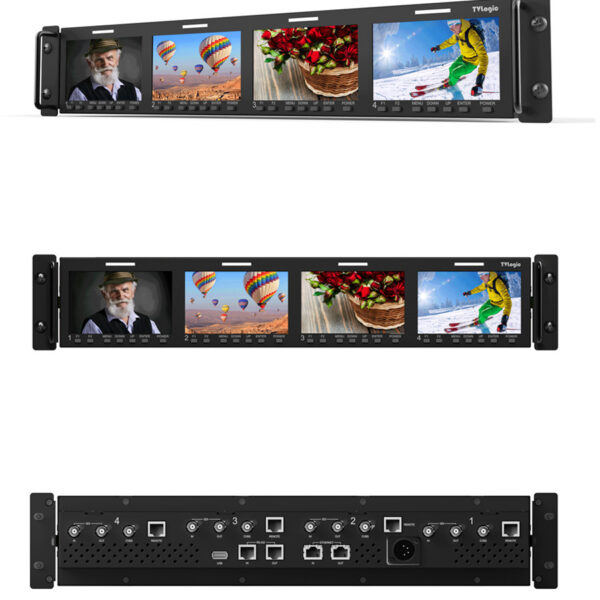 티비로직 RKM-443A /4.3인치 모니터 4개의 멀티채널 랙모니터