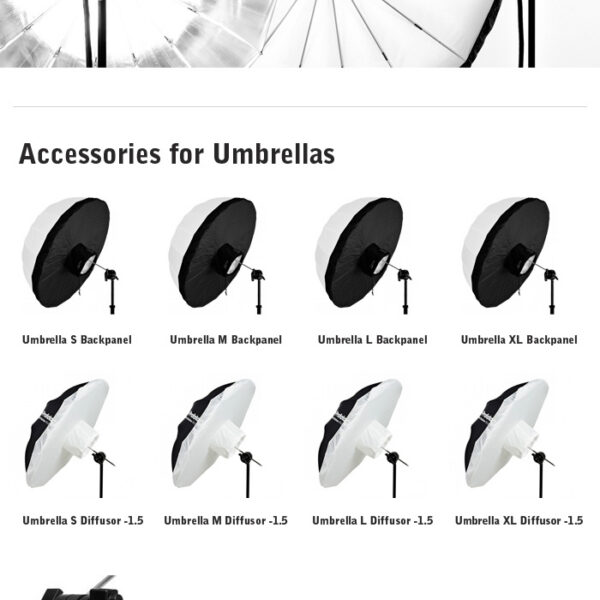 프로포토 Accessories for Umbrella/엄브렐라 디퓨저, 백판넬(엄브렐러 별도)