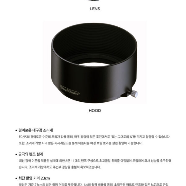 보이그랜더 NOKTON 42.5mm F0.95 /MFT마운트